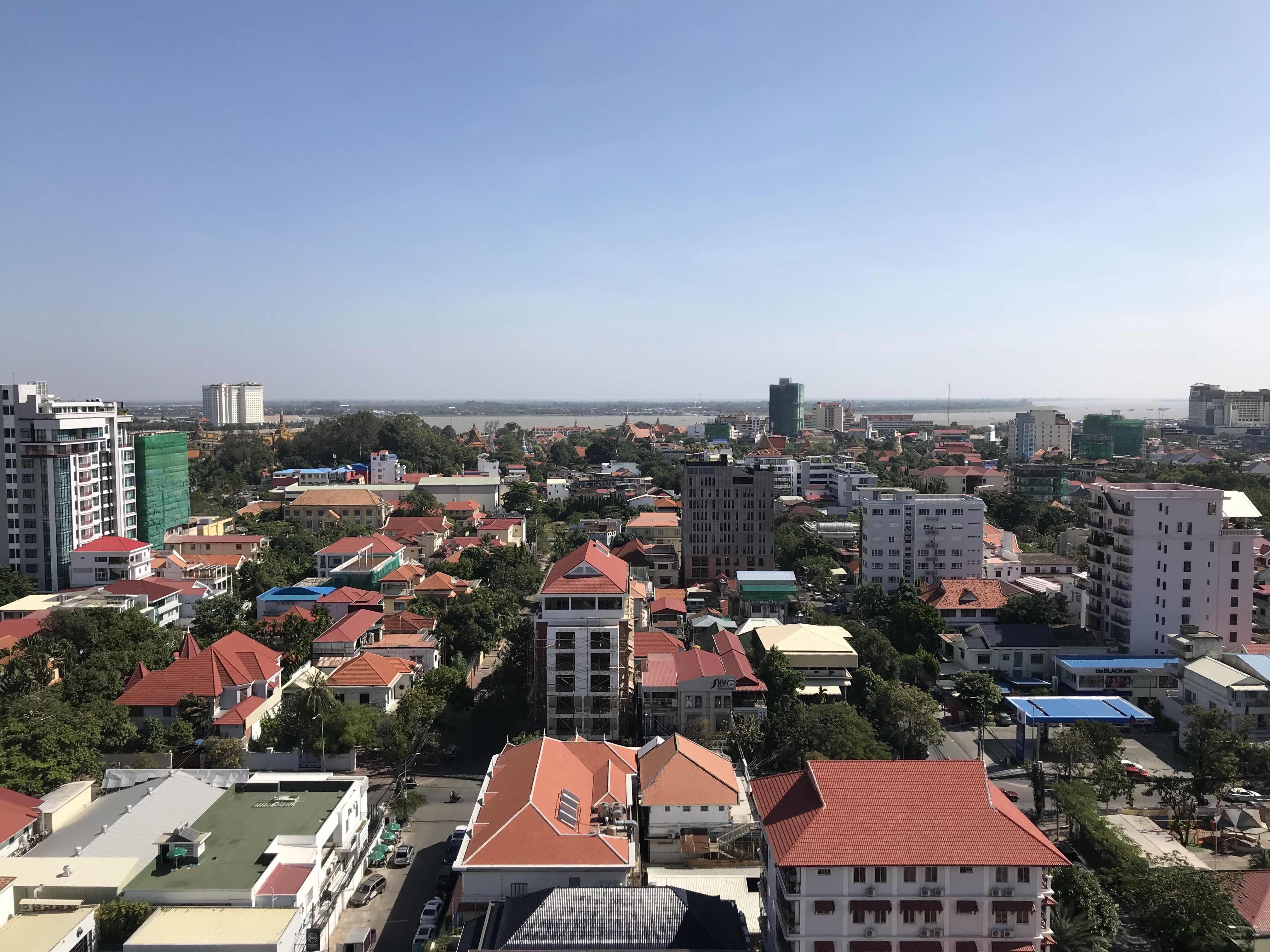 Phnom Penh city view from rooftop