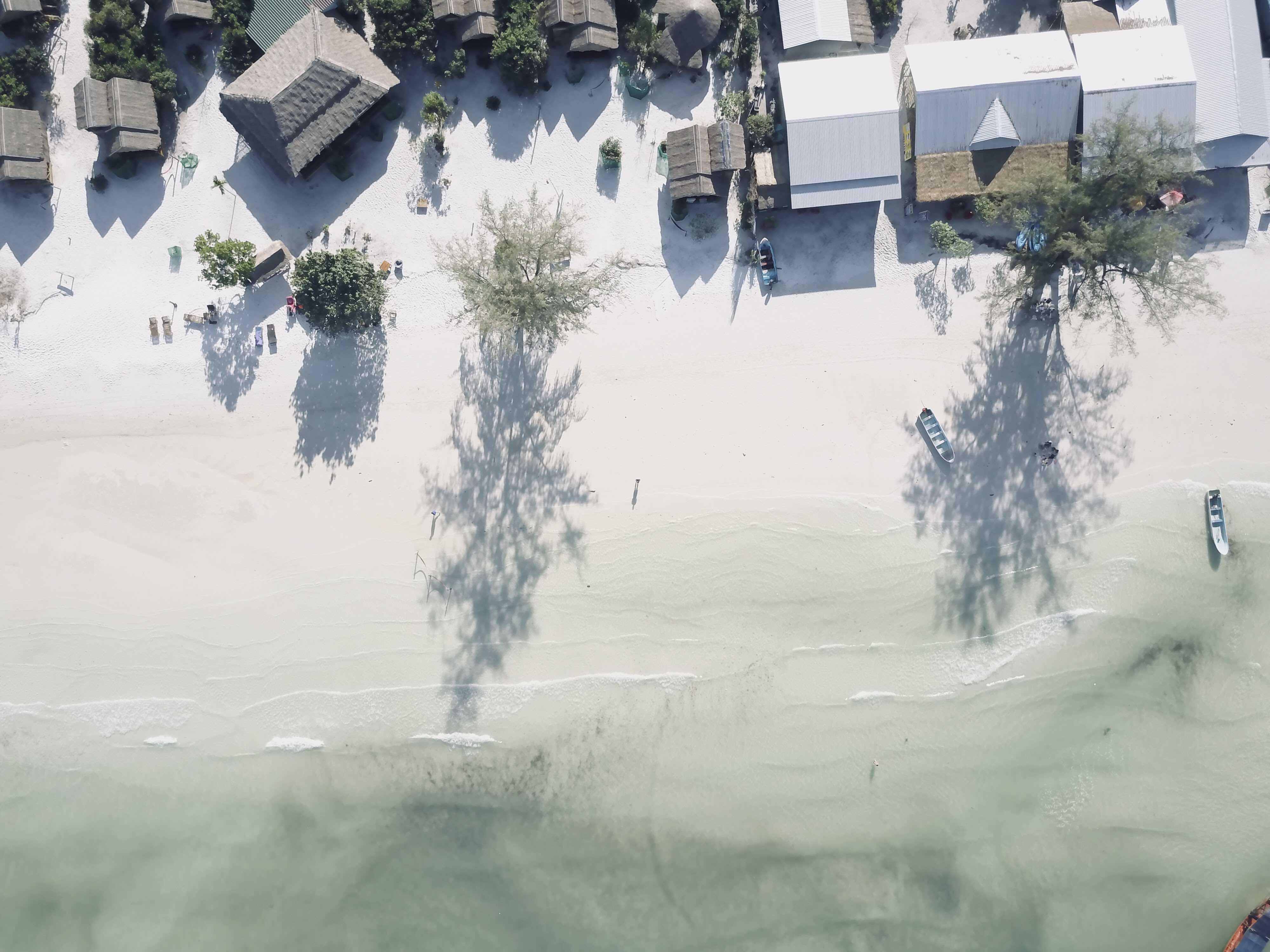 Sky view of the beach of Koh Rong